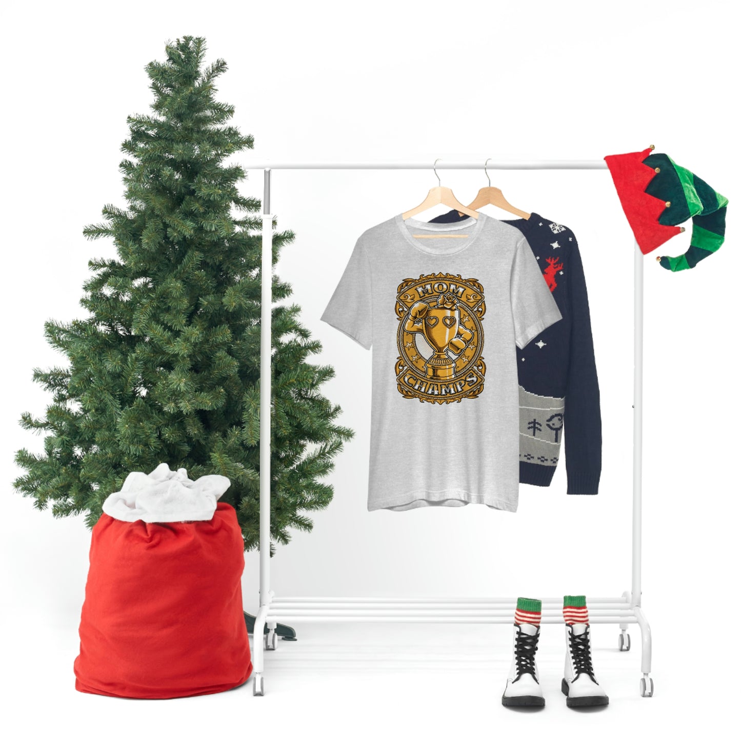 Mom Champs (Gold)! Unisex Jersey Short Sleeve Tee (Bella+Canvas)