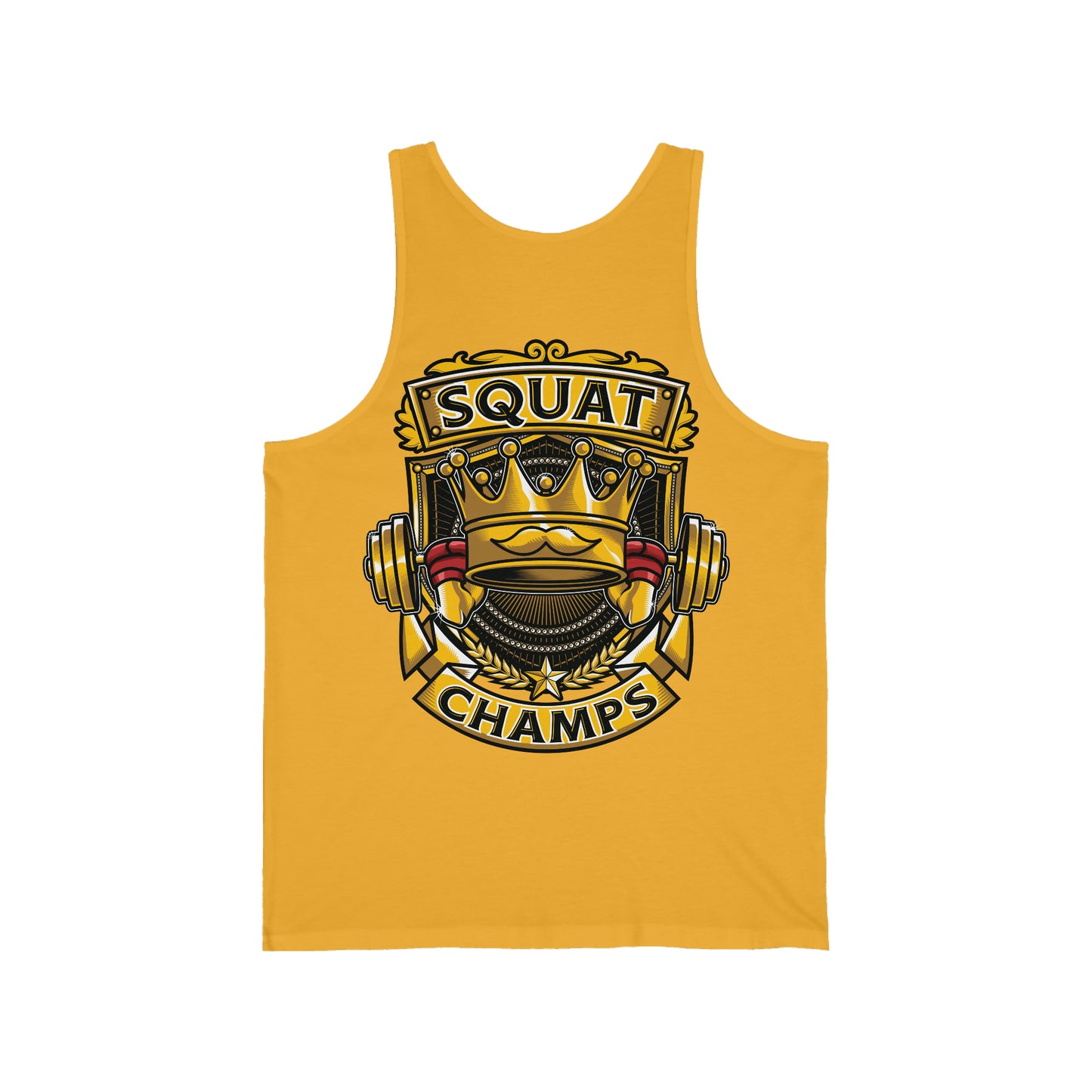SQUAT CHAMPS (Back Design) - Unisex Jersey Tank