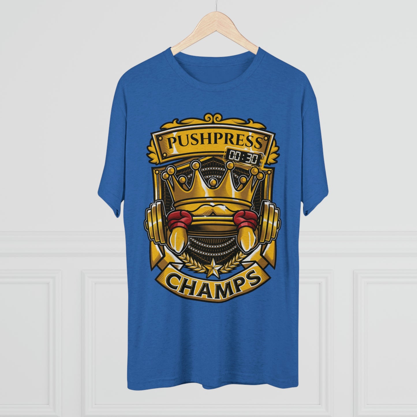 PUSHPRESS CHAMPS - PREMIUM SOFT - Unisex Tri-Blend Crew Tee (Next Level 6010)