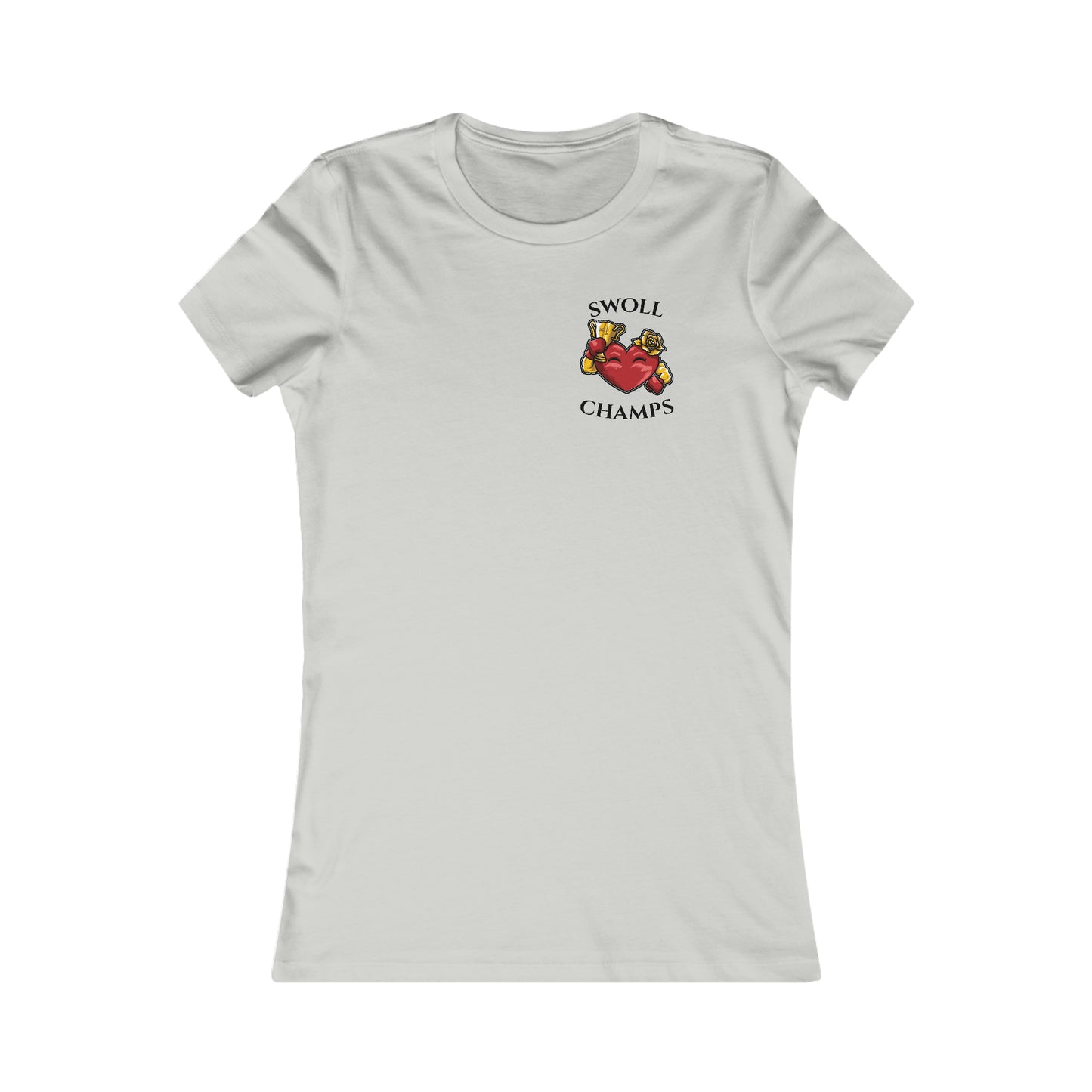 SWOLL CHAMPS! (Small Front Logo) - Women's Favorite Tee (Bella+Canvas)