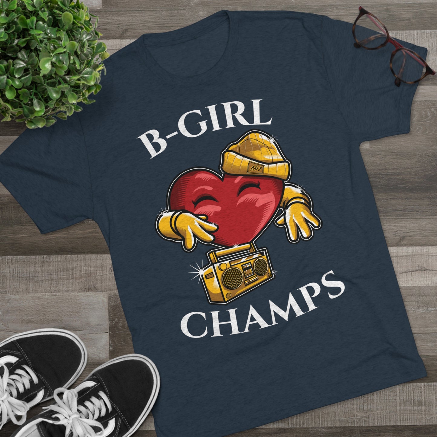 B-GIRL CHAMPS (No Crest) - PREMIUM SOFT - Unisex Tri-Blend Crew Tee (Next Level 6010)