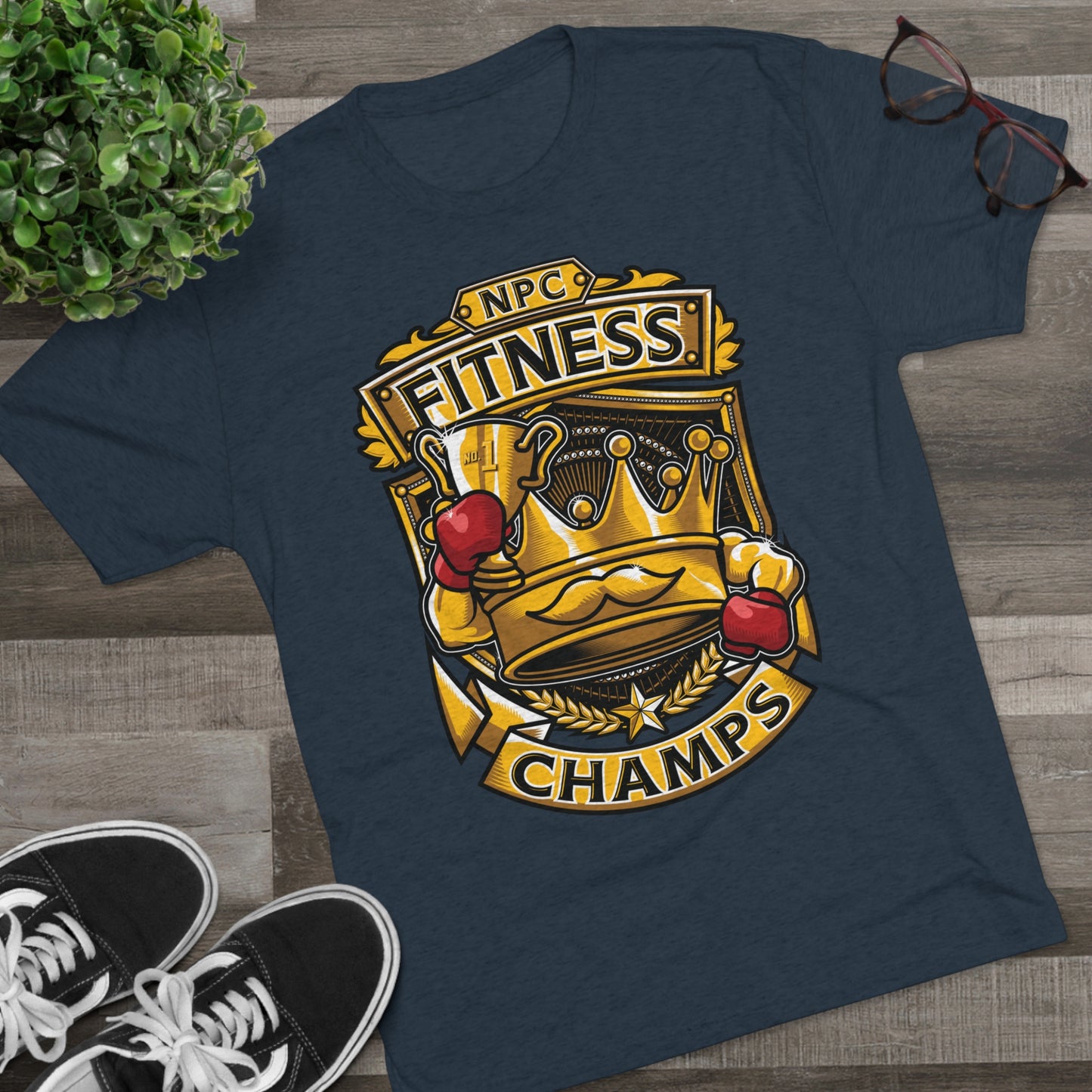 NPC FITNESS CHAMPS - PREMIUM SOFT - Unisex Tri-Blend Crew Tee (Next Level 6010)