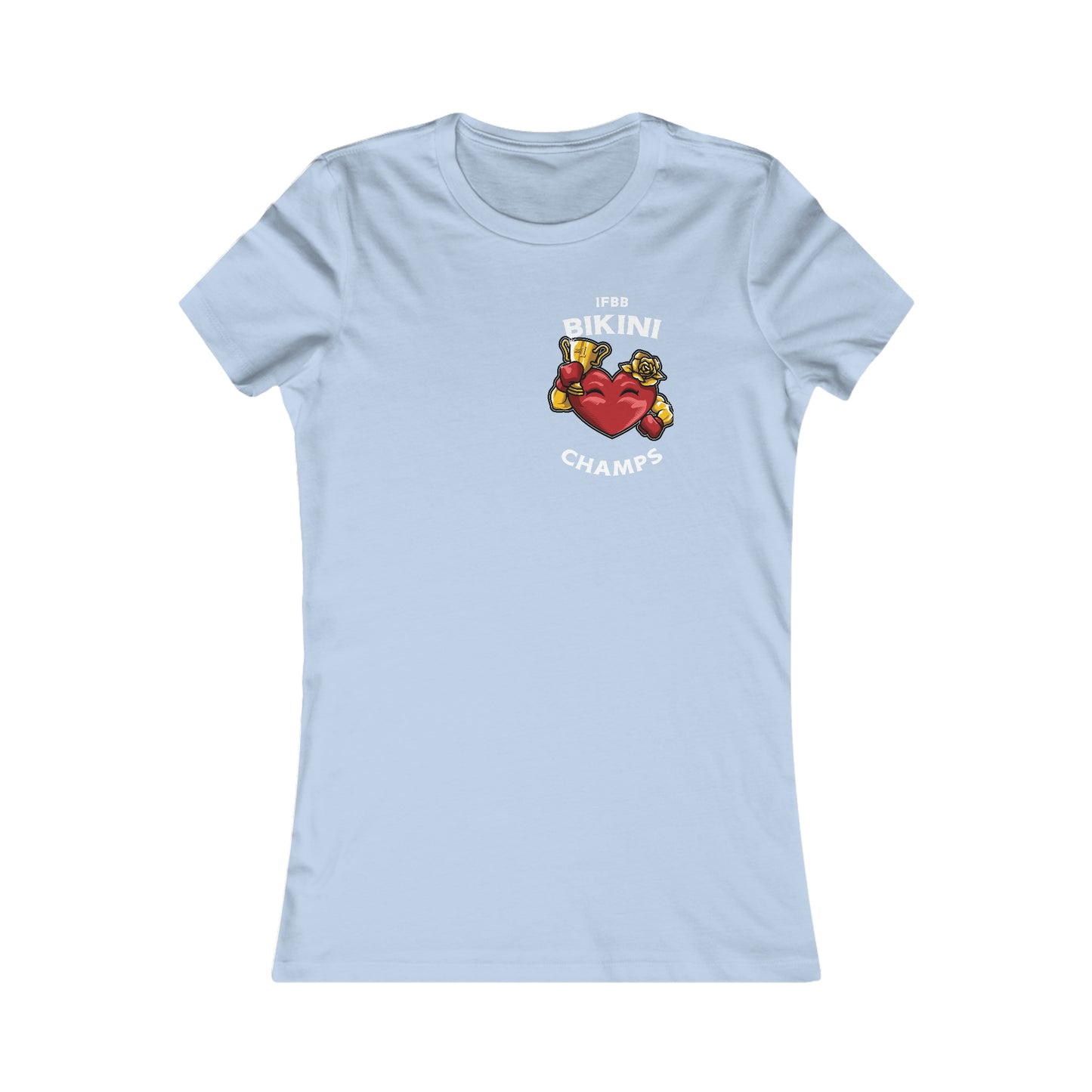 IFBB BIKINI CHAMPS (Small Front Logo) - Women's Favorite Tee (Bella+Canvas)