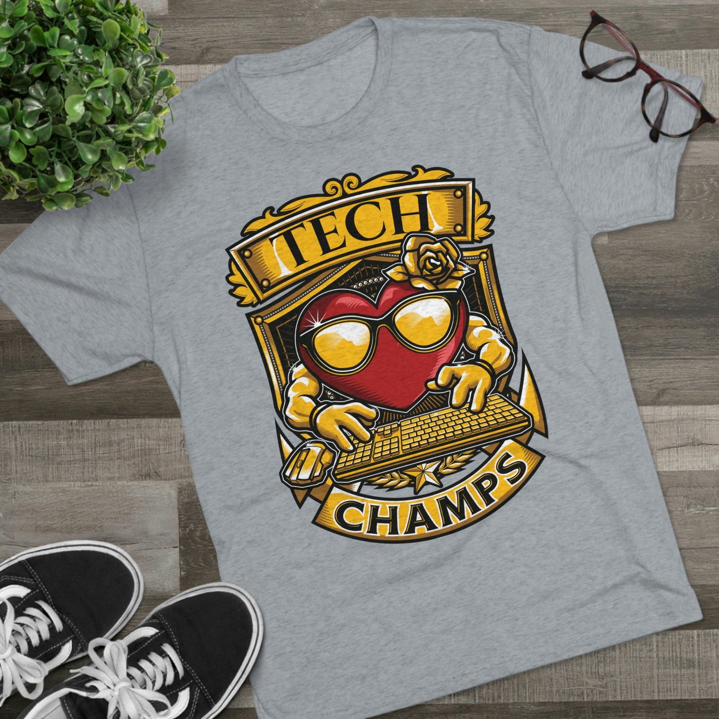 TECH CHAMPS - PREMIUM SOFT - Unisex Tri-Blend Crew Tee (Next Level 6010)