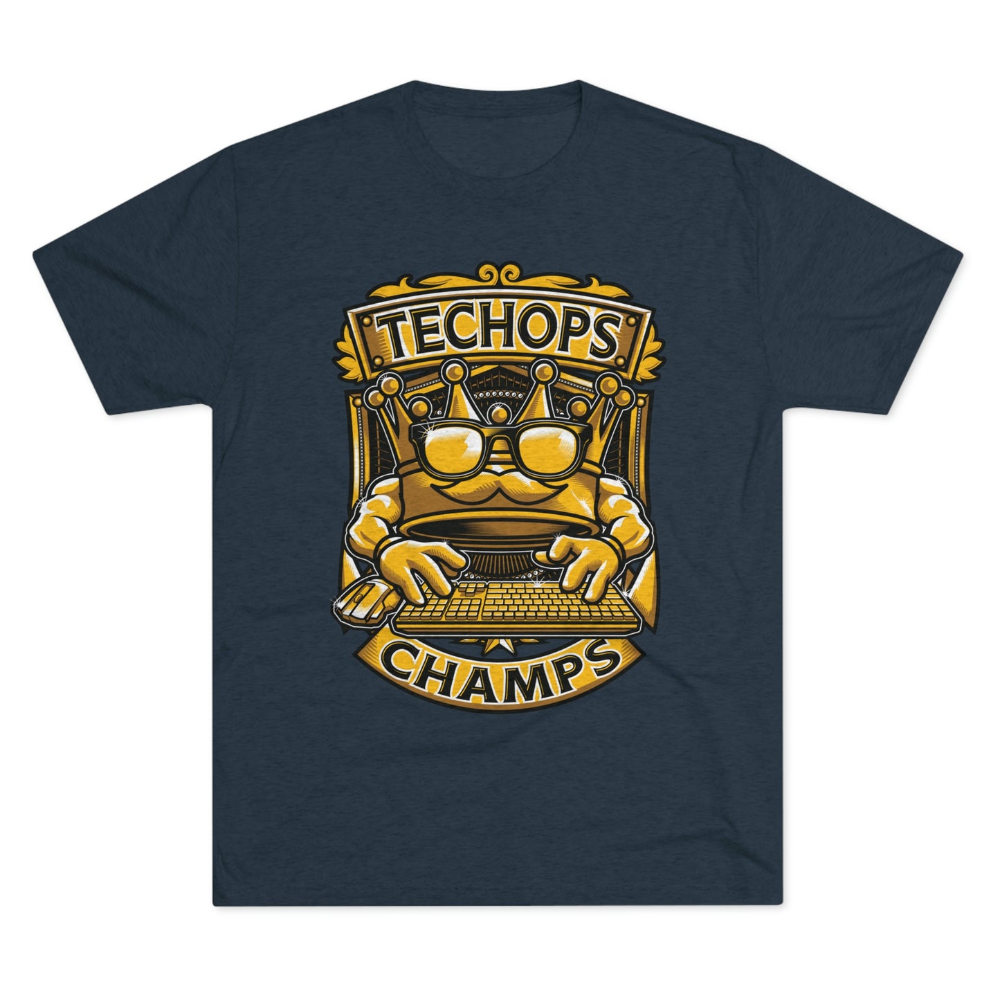 TECHOPS CHAMPS (Men) - PREMIUM SOFT - Unisex Tri-Blend Crew Tee (Next Level 6010)