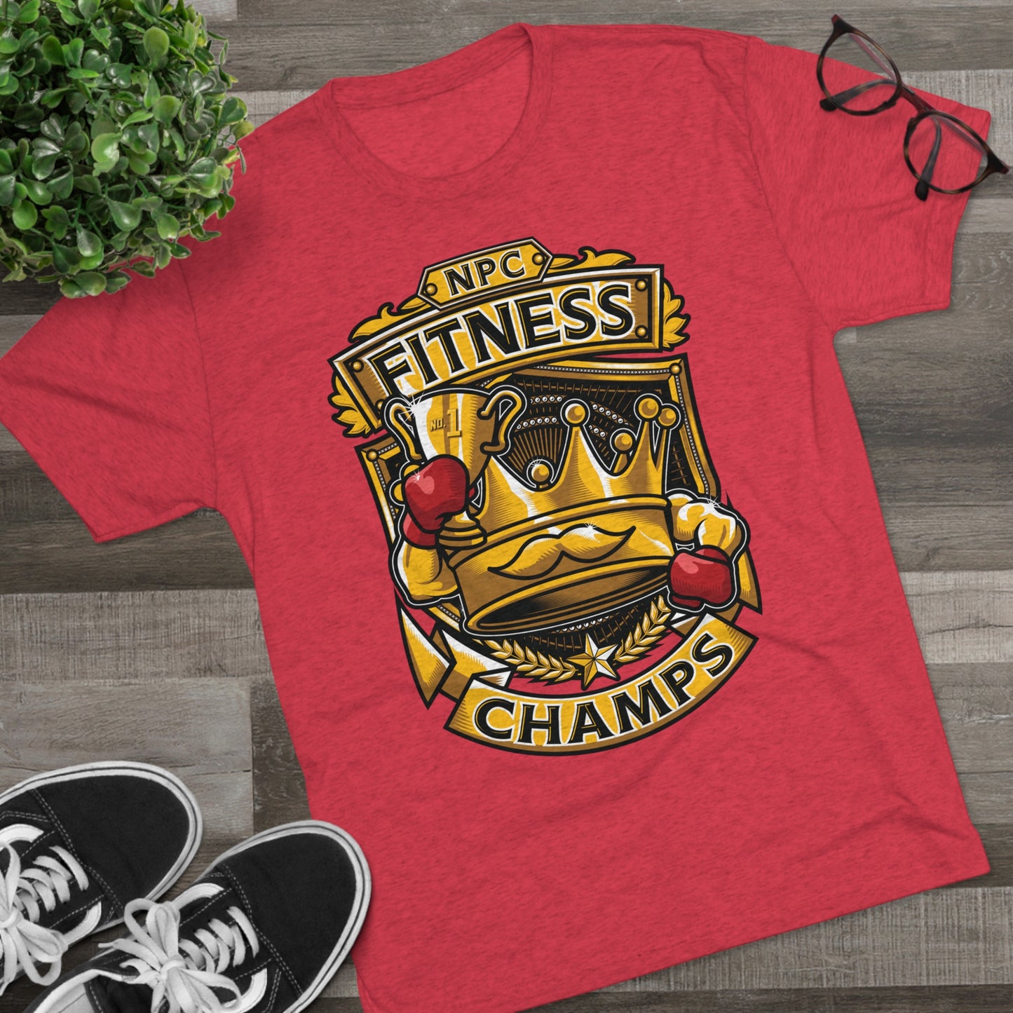 NPC FITNESS CHAMPS - PREMIUM SOFT - Unisex Tri-Blend Crew Tee (Next Level 6010)
