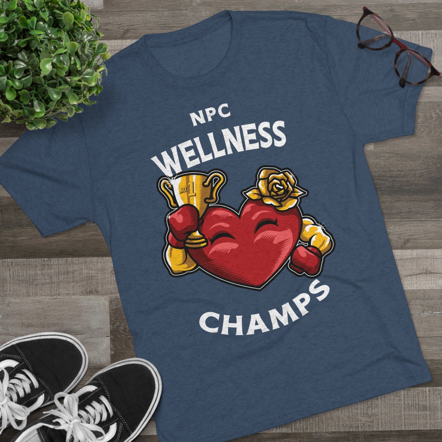 NPC WELLNESS CHAMPS v2 - PREMIUM SOFT - Unisex Tri-Blend Crew Tee (Next Level 6010)