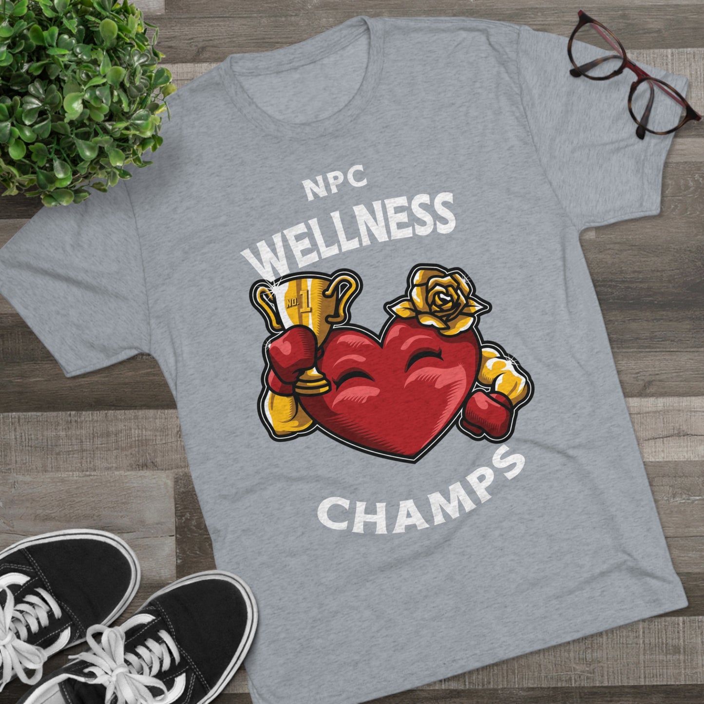 NPC WELLNESS CHAMPS v2 - PREMIUM SOFT - Unisex Tri-Blend Crew Tee (Next Level 6010)