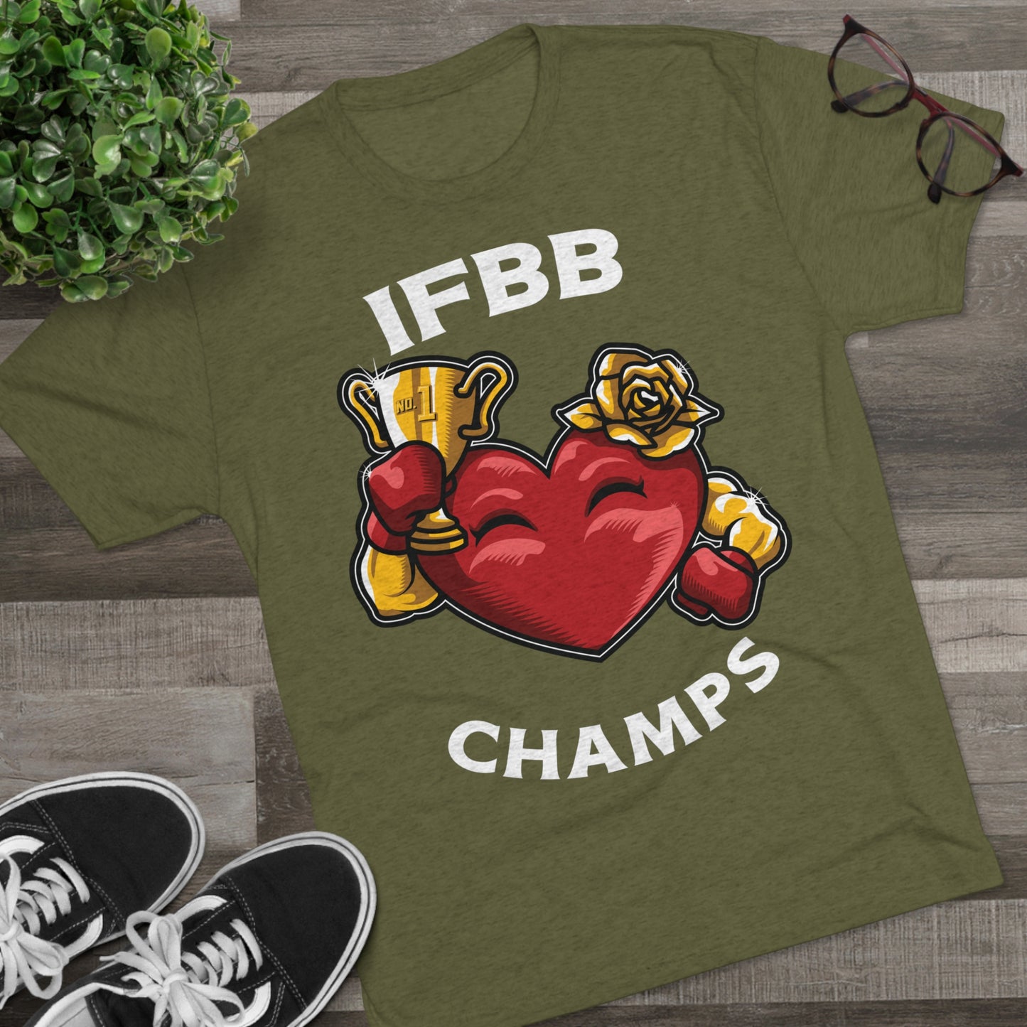 IFBB CHAMPS - PREMIUM SOFT - Unisex Tri-Blend Crew Tee (Next Level 6010)