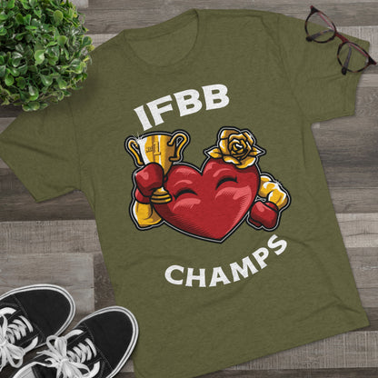IFBB CHAMPS - PREMIUM SOFT - Unisex Tri-Blend Crew Tee (Next Level 6010)
