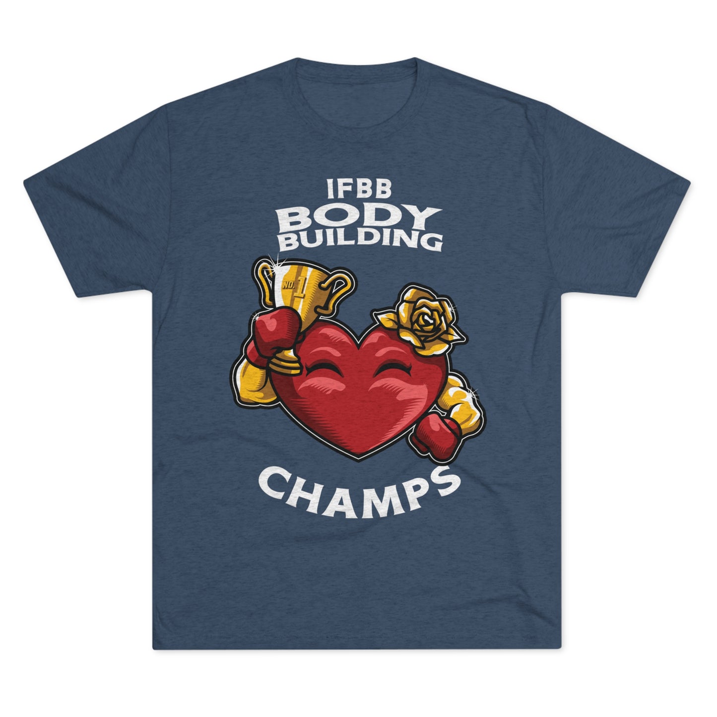 IFBB BODY BUILDING CHAMPS - PREMIUM SOFT - Unisex Tri-Blend Crew Tee (Next Level 6010)