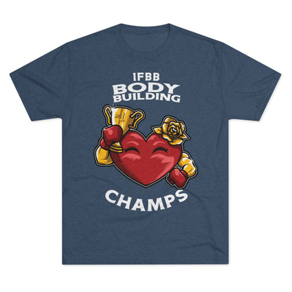 IFBB BODY BUILDING CHAMPS - PREMIUM SOFT - Unisex Tri-Blend Crew Tee (Next Level 6010)