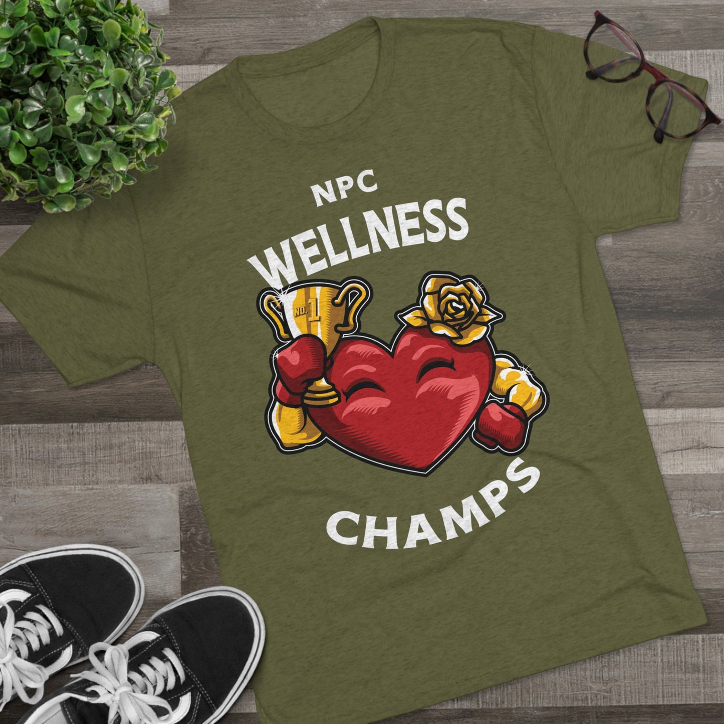 NPC WELLNESS CHAMPS v2 - PREMIUM SOFT - Unisex Tri-Blend Crew Tee (Next Level 6010)