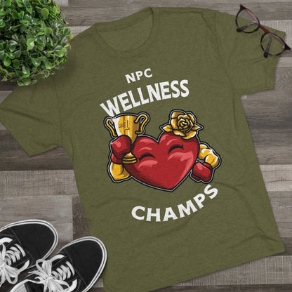 NPC WELLNESS CHAMPS v2 - PREMIUM SOFT - Unisex Tri-Blend Crew Tee (Next Level 6010)