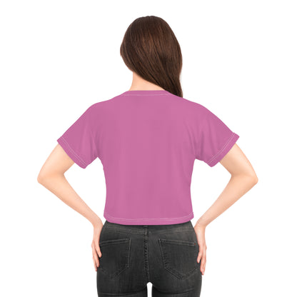 TRACK CHAMPS (Pink) - Crop Tee (AOP)