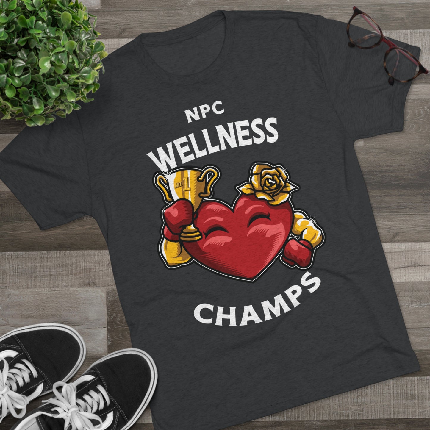 NPC WELLNESS CHAMPS v2 - PREMIUM SOFT - Unisex Tri-Blend Crew Tee (Next Level 6010)