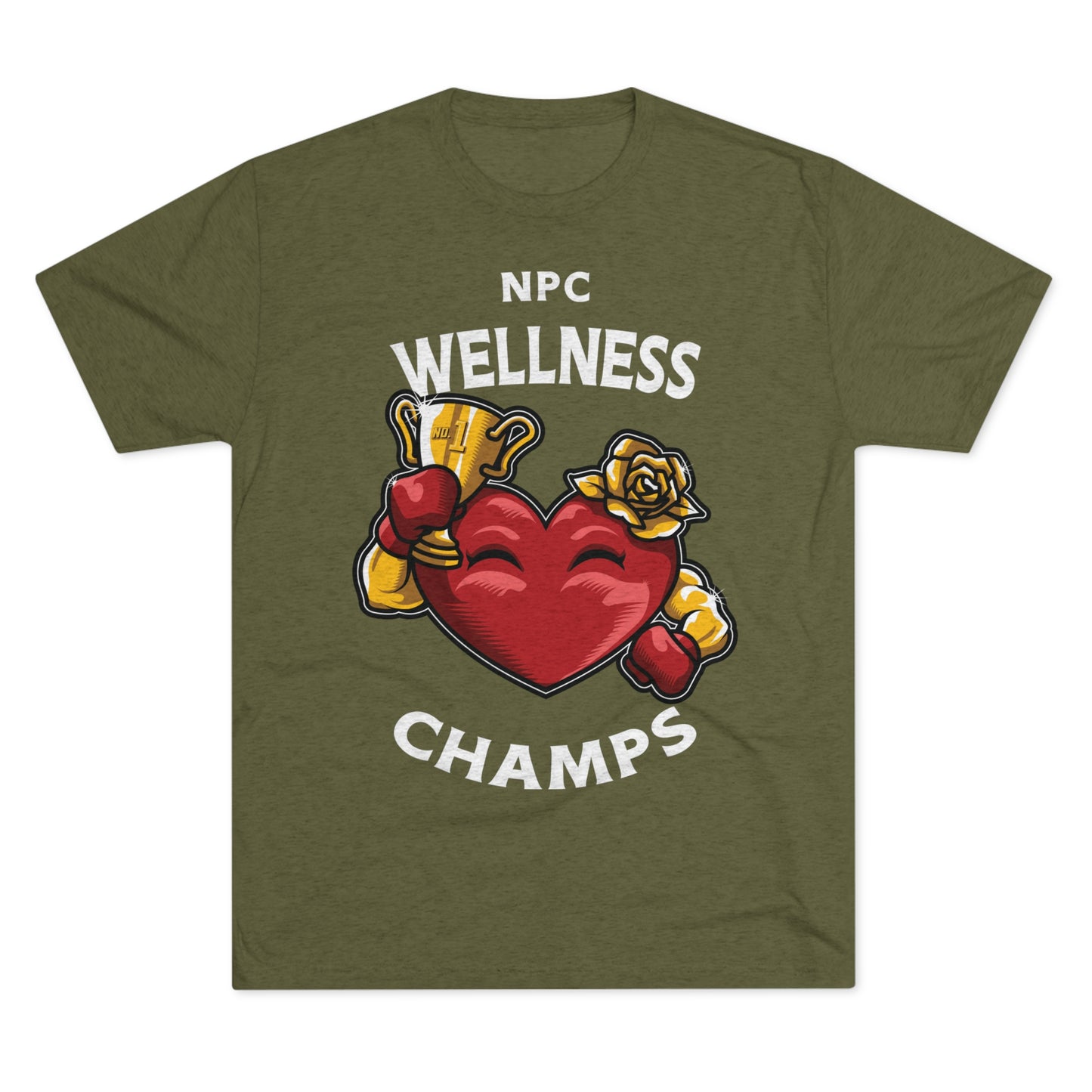 NPC WELLNESS CHAMPS v2 - PREMIUM SOFT - Unisex Tri-Blend Crew Tee (Next Level 6010)