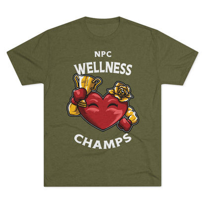 NPC WELLNESS CHAMPS v2 - PREMIUM SOFT - Unisex Tri-Blend Crew Tee (Next Level 6010)