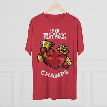 IFBB BODY BUILDING CHAMPS - PREMIUM SOFT - Unisex Tri-Blend Crew Tee (Next Level 6010)