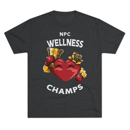 NPC WELLNESS CHAMPS v2 - PREMIUM SOFT - Unisex Tri-Blend Crew Tee (Next Level 6010)