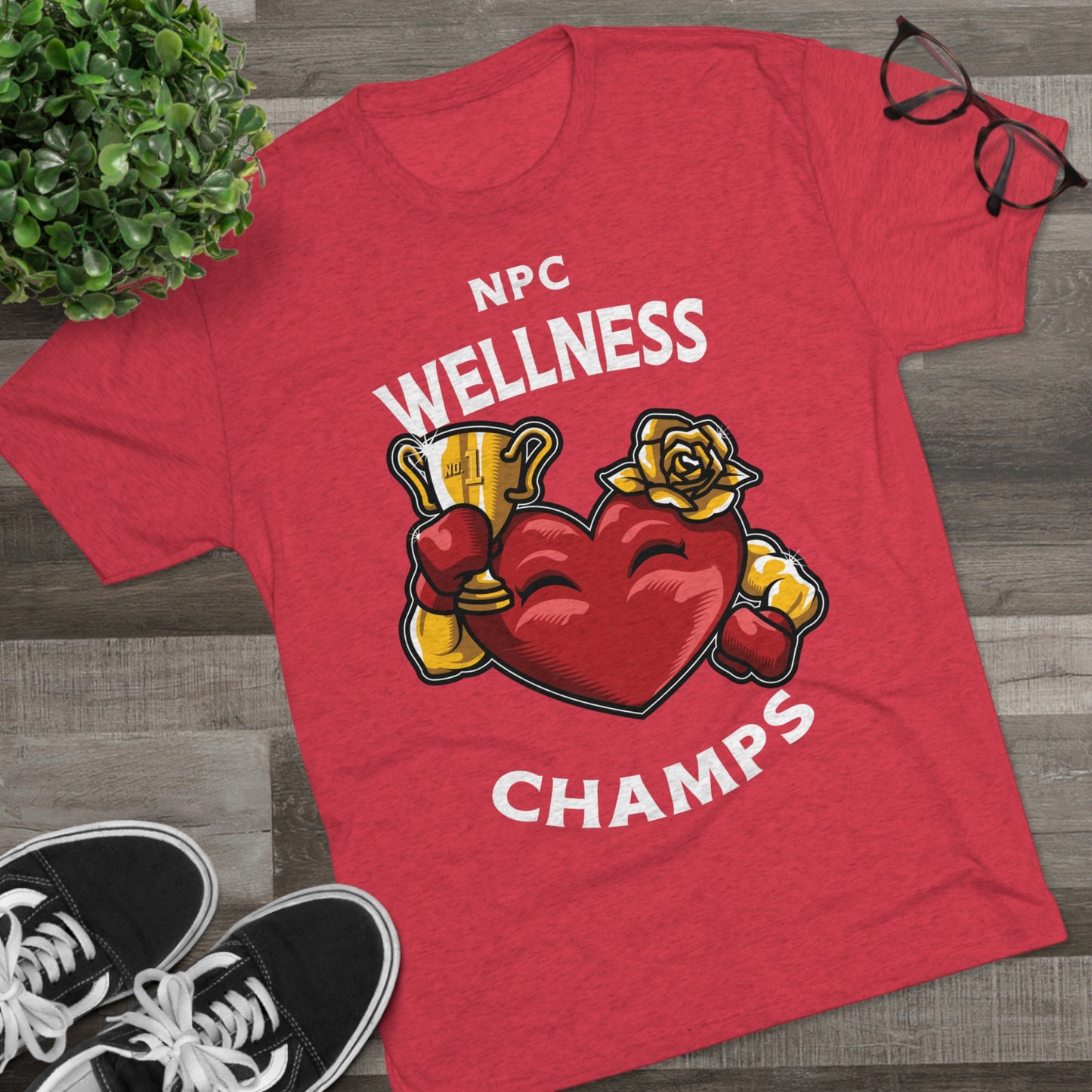 NPC WELLNESS CHAMPS v2 - PREMIUM SOFT - Unisex Tri-Blend Crew Tee (Next Level 6010)