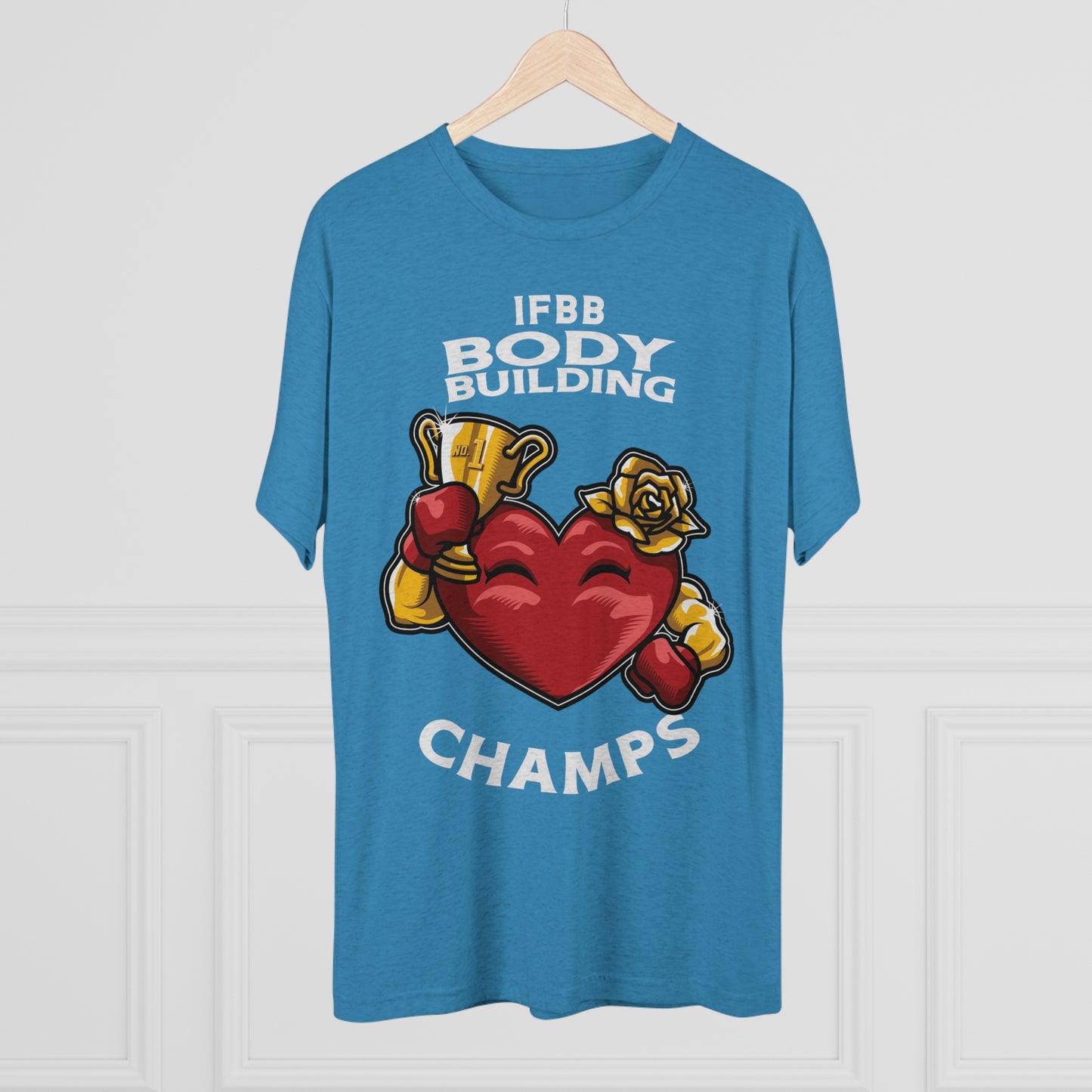 IFBB BODY BUILDING CHAMPS - PREMIUM SOFT - Unisex Tri-Blend Crew Tee (Next Level 6010)