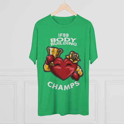 IFBB BODY BUILDING CHAMPS - PREMIUM SOFT - Unisex Tri-Blend Crew Tee (Next Level 6010)