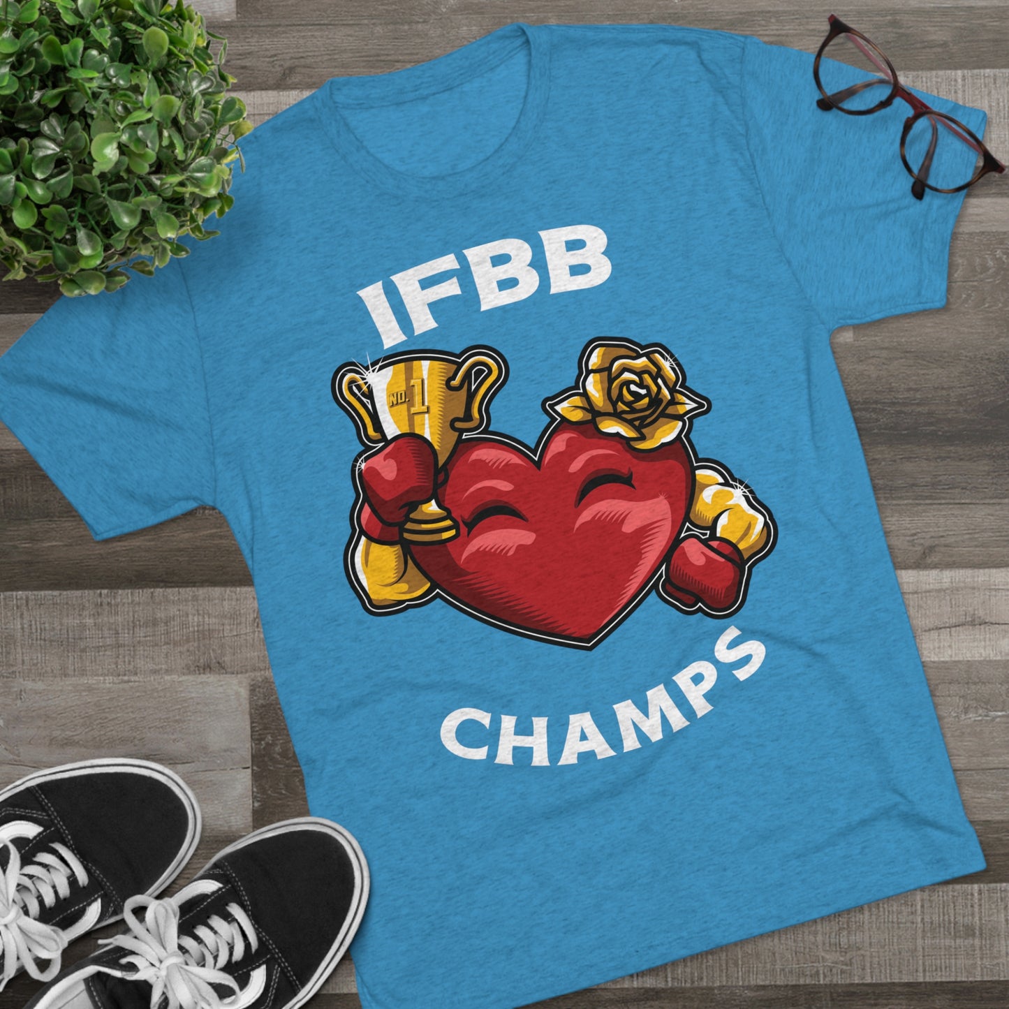 IFBB CHAMPS - PREMIUM SOFT - Unisex Tri-Blend Crew Tee (Next Level 6010)