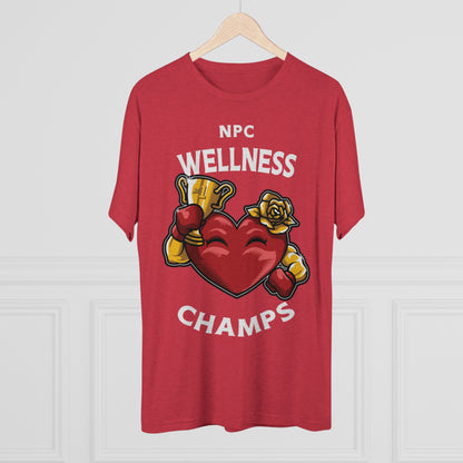 NPC WELLNESS CHAMPS v2 - PREMIUM SOFT - Unisex Tri-Blend Crew Tee (Next Level 6010)
