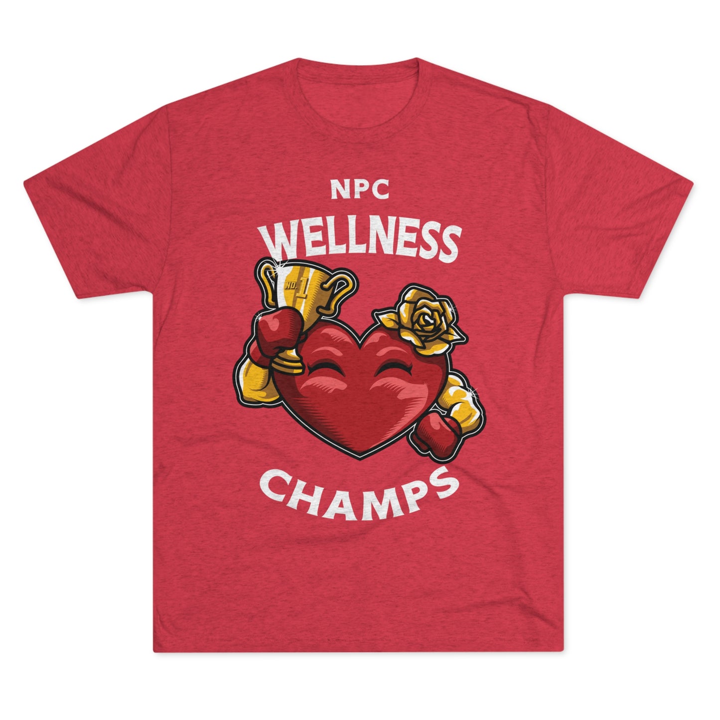 NPC WELLNESS CHAMPS v2 - PREMIUM SOFT - Unisex Tri-Blend Crew Tee (Next Level 6010)