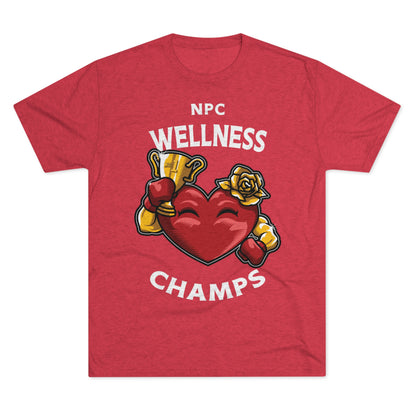 NPC WELLNESS CHAMPS v2 - PREMIUM SOFT - Unisex Tri-Blend Crew Tee (Next Level 6010)