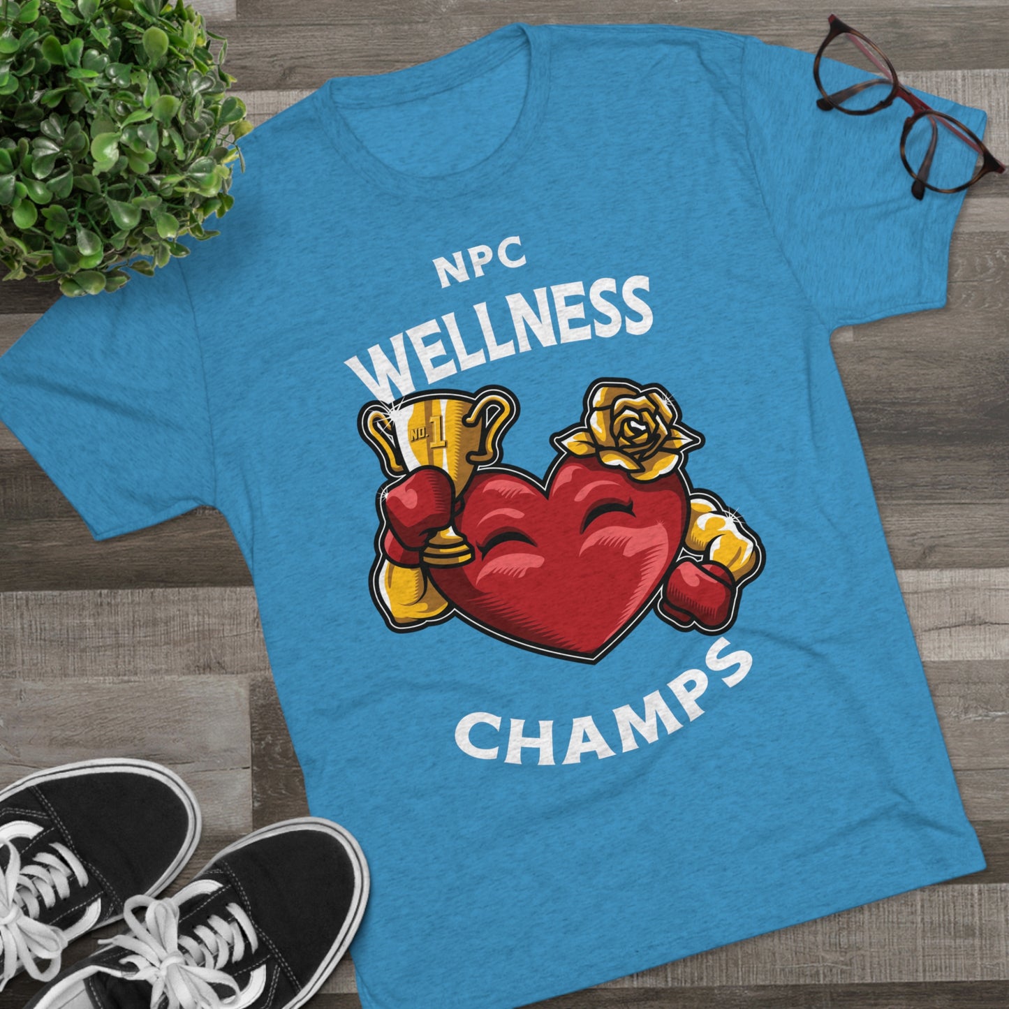NPC WELLNESS CHAMPS v2 - PREMIUM SOFT - Unisex Tri-Blend Crew Tee (Next Level 6010)