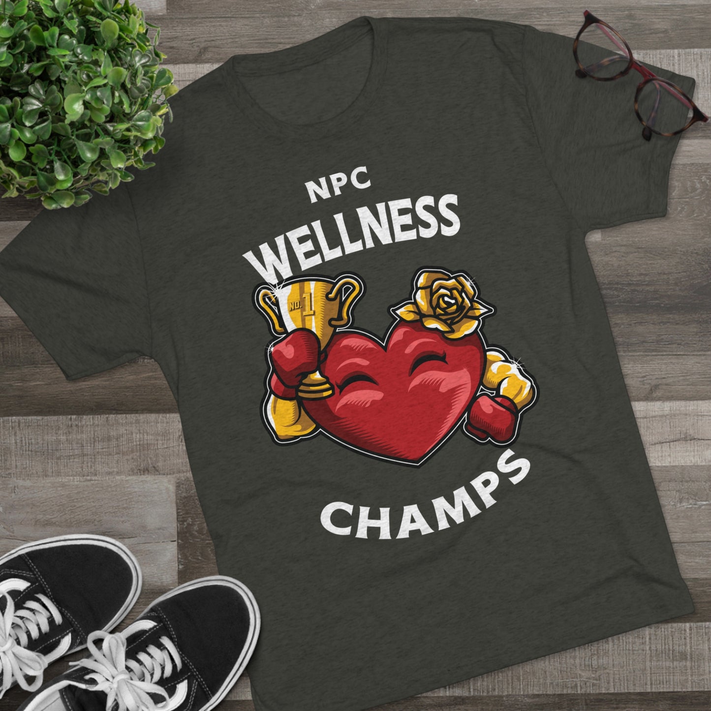 NPC WELLNESS CHAMPS v2 - PREMIUM SOFT - Unisex Tri-Blend Crew Tee (Next Level 6010)