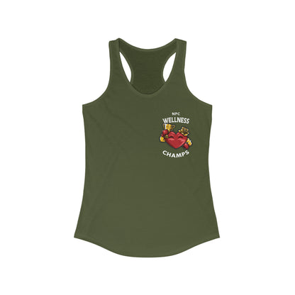 NPC WELLNESS CHAMPS (Small Logo) - Women's Ideal Racerback Tank