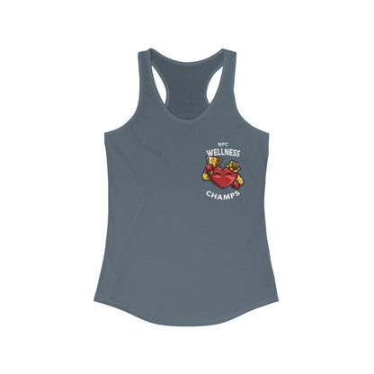 NPC WELLNESS CHAMPS (Small Logo) - Women's Ideal Racerback Tank