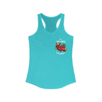 NPC WELLNESS CHAMPS (Small Logo) - Women's Ideal Racerback Tank