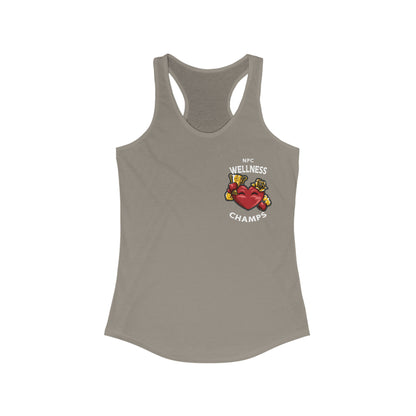 NPC WELLNESS CHAMPS (Small Logo) - Women's Ideal Racerback Tank