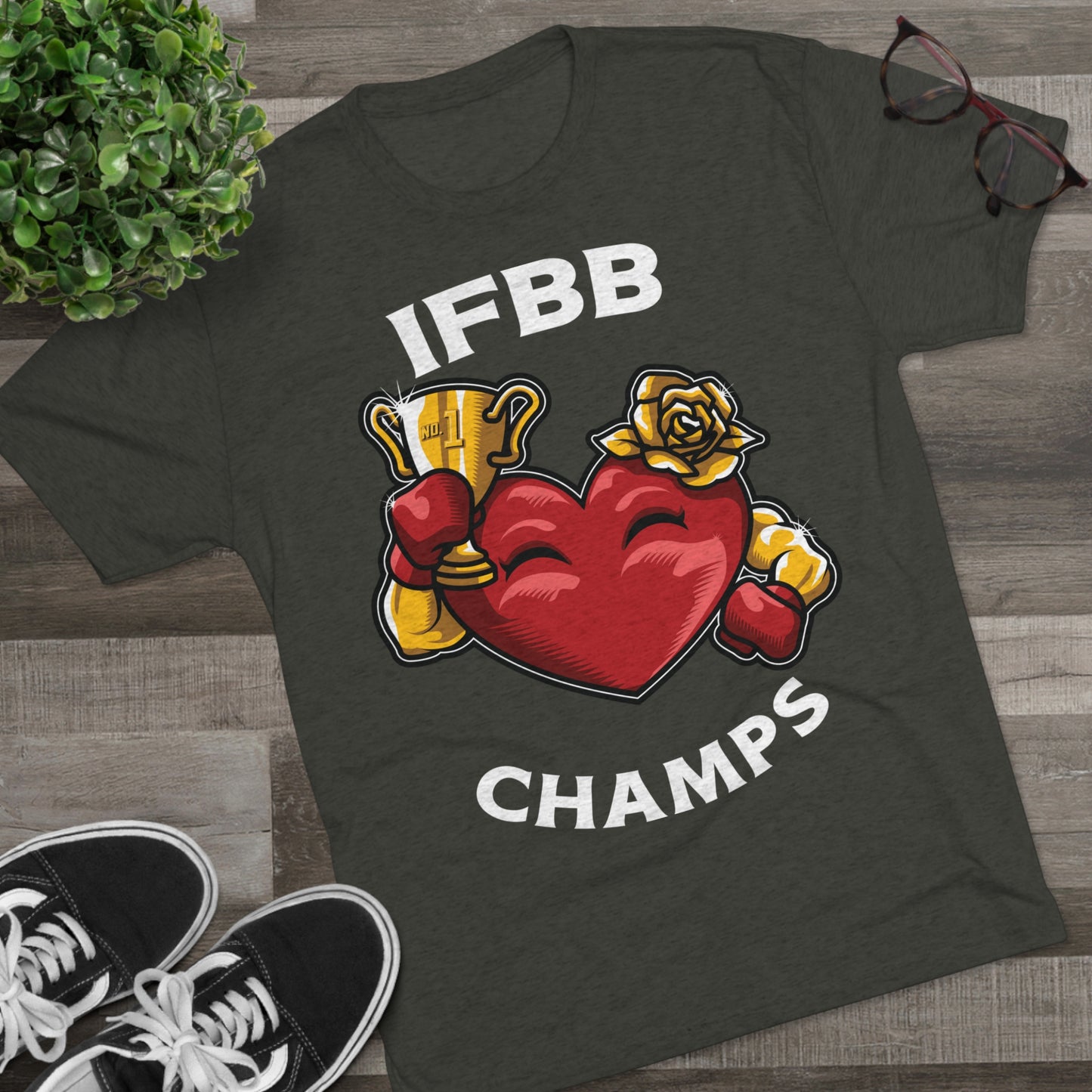 IFBB CHAMPS - PREMIUM SOFT - Unisex Tri-Blend Crew Tee (Next Level 6010)