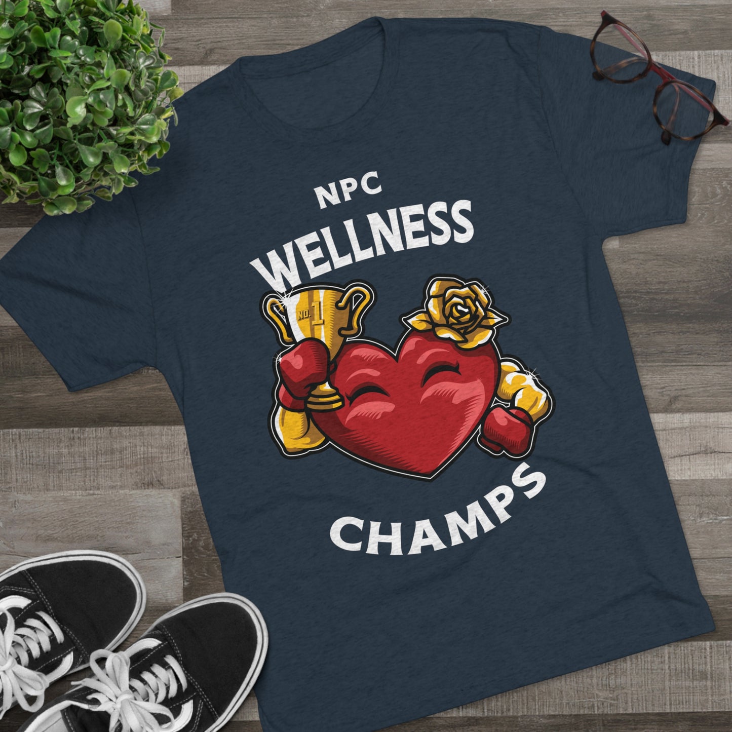 NPC WELLNESS CHAMPS v2 - PREMIUM SOFT - Unisex Tri-Blend Crew Tee (Next Level 6010)