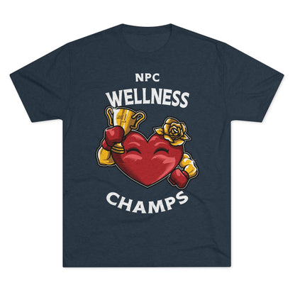 NPC WELLNESS CHAMPS v2 - PREMIUM SOFT - Unisex Tri-Blend Crew Tee (Next Level 6010)
