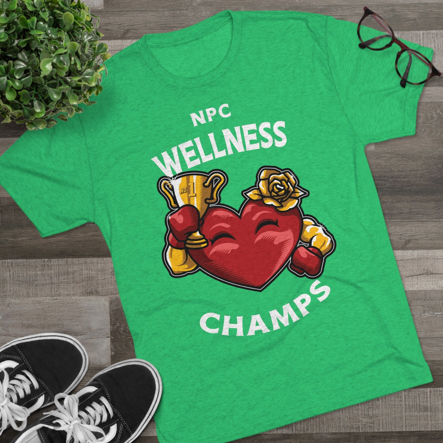 NPC WELLNESS CHAMPS v2 - PREMIUM SOFT - Unisex Tri-Blend Crew Tee (Next Level 6010)