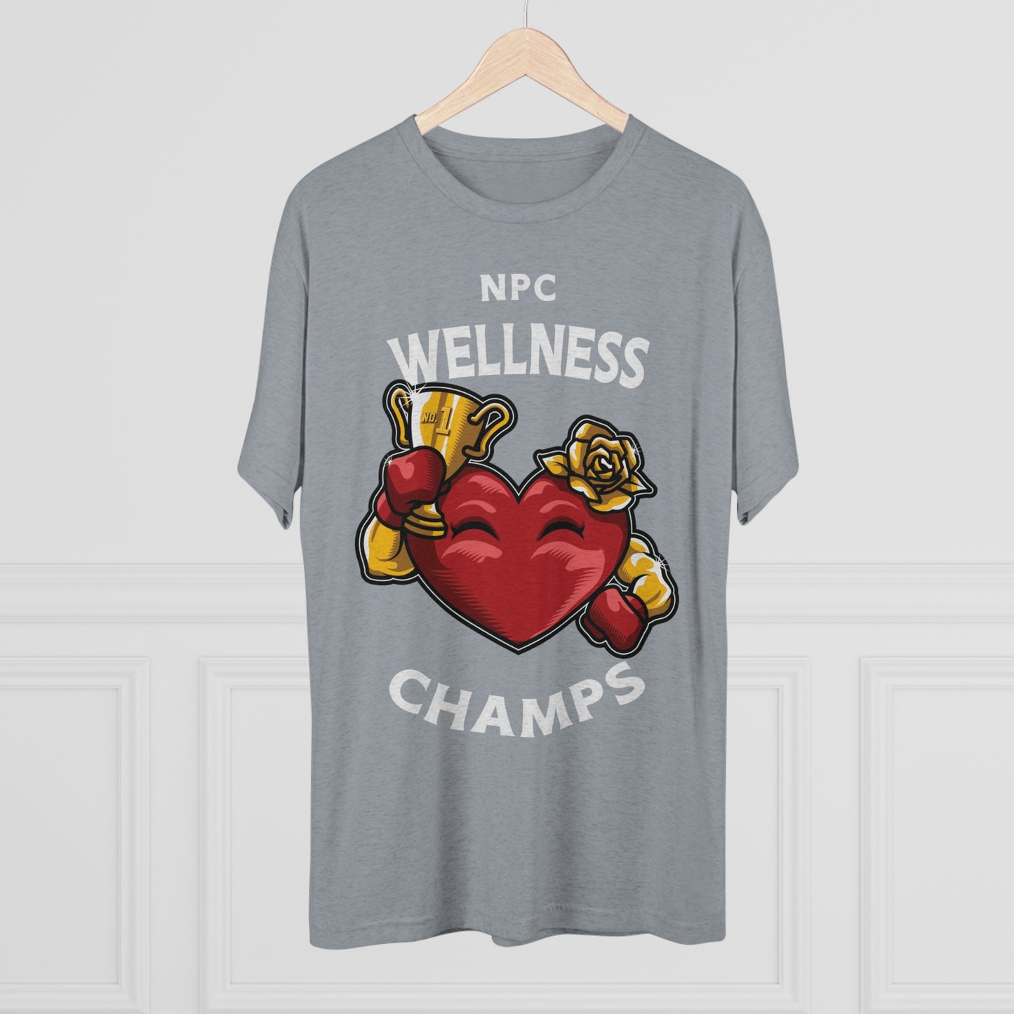 NPC WELLNESS CHAMPS v2 - PREMIUM SOFT - Unisex Tri-Blend Crew Tee (Next Level 6010)
