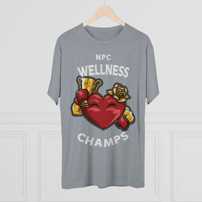 NPC WELLNESS CHAMPS v2 - PREMIUM SOFT - Unisex Tri-Blend Crew Tee (Next Level 6010)
