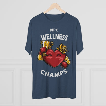 NPC WELLNESS CHAMPS v2 - PREMIUM SOFT - Unisex Tri-Blend Crew Tee (Next Level 6010)