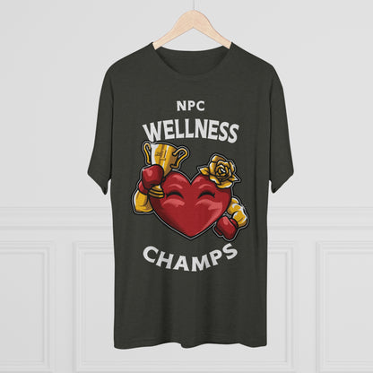 NPC WELLNESS CHAMPS v2 - PREMIUM SOFT - Unisex Tri-Blend Crew Tee (Next Level 6010)