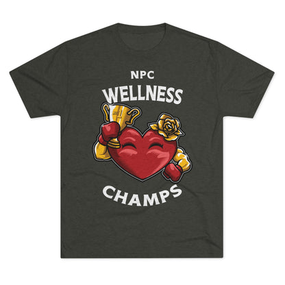 NPC WELLNESS CHAMPS v2 - PREMIUM SOFT - Unisex Tri-Blend Crew Tee (Next Level 6010)