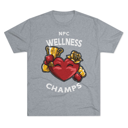 NPC WELLNESS CHAMPS v2 - PREMIUM SOFT - Unisex Tri-Blend Crew Tee (Next Level 6010)
