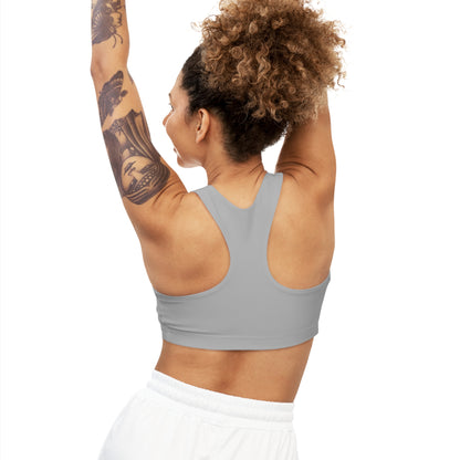 BATON CHAMPS (Gray) - Seamless Sports Bra (AOP)