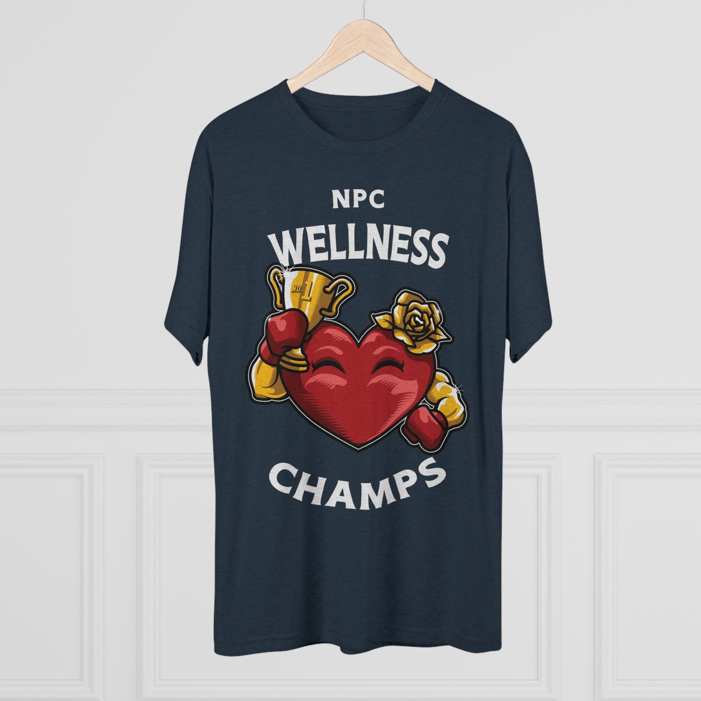 NPC WELLNESS CHAMPS v2 - PREMIUM SOFT - Unisex Tri-Blend Crew Tee (Next Level 6010)