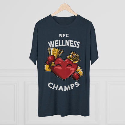 NPC WELLNESS CHAMPS v2 - PREMIUM SOFT - Unisex Tri-Blend Crew Tee (Next Level 6010)